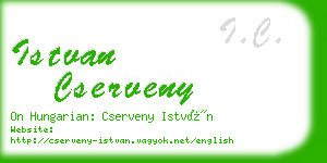 istvan cserveny business card